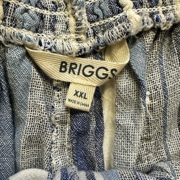 Briggs linen blend lightweight shorts pocket front tassel nautical blue - Picture 4 of 6
